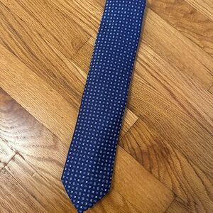 Eton Navy Geometric Tie